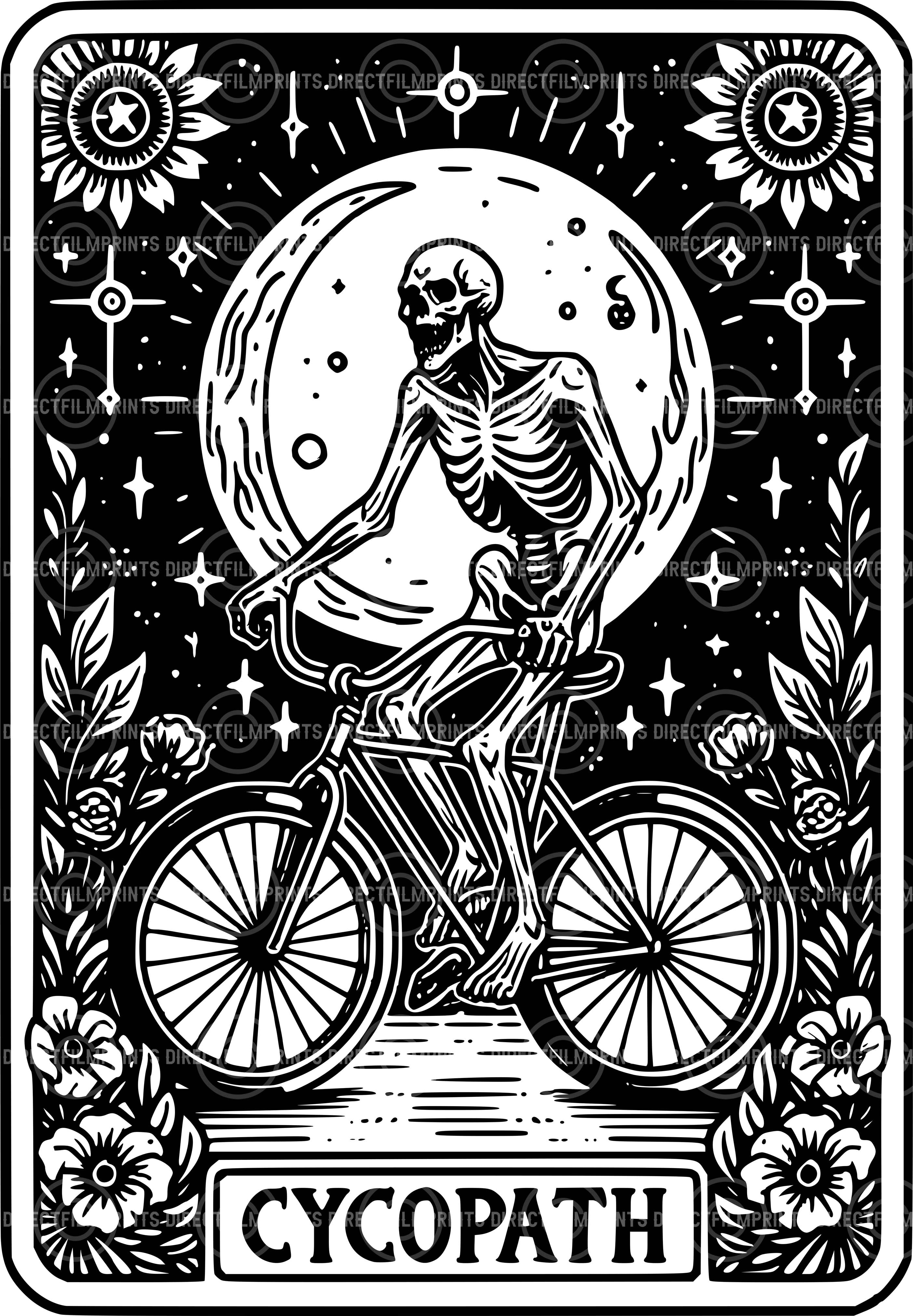 Cycopath Bicycling Skeleton Tarot