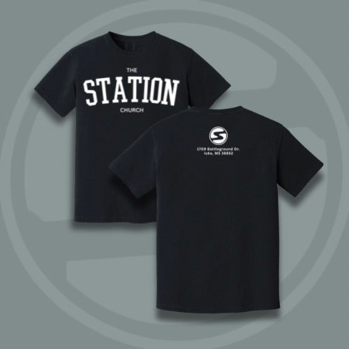 The Station Arch Logo Tee – Address Back Print